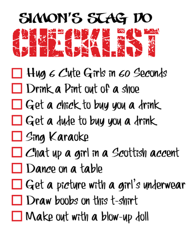Stag Do Checklist